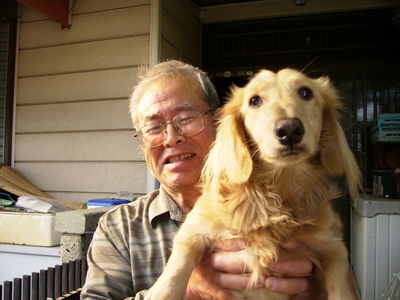 和田さんと愛犬チイ