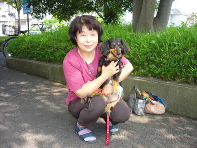 永山さんと愛犬ミミ