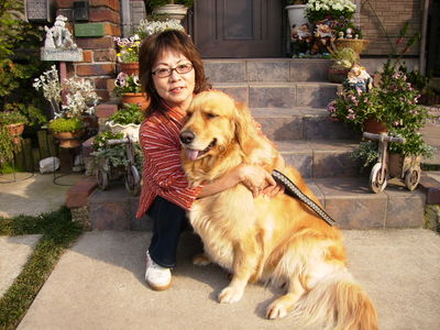 上原さんと愛犬ラブ