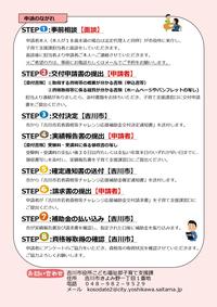 吉川市若者資格等チャレンジ応援補助金チラシ（裏面）