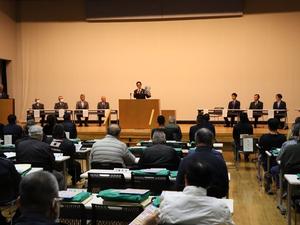 市長が挨拶している際の会場全体の様子