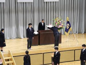 卒業証書授与の様子