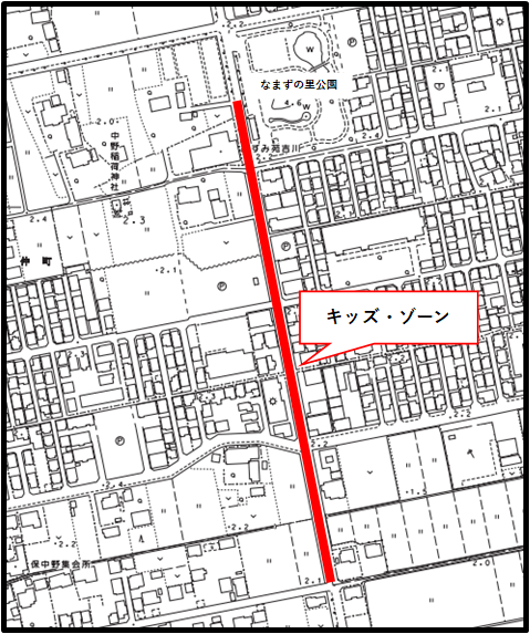 大字保931番地1から木売新田310番地1の位置図