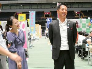 和光市長と話をする市長