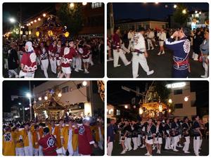 神輿の競演の様子