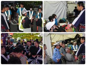 警察やボランティア活動の方々と市長との写真