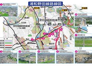 浦和野田線路線図