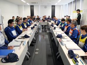 図上訓練会場全体の様子