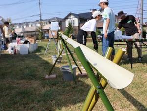 流しそうめんのセットアップ
