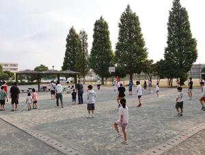 ラジオ体操の様子