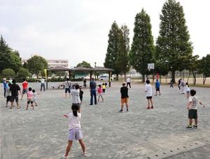 ラジオ体操の様子