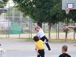 ラジオ体操の様子