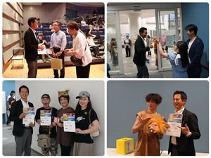 演者や舞台スタッフの皆さんをねぎらう市長の様子など