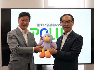 ポラステクノシティの方と大野知事との記念撮影