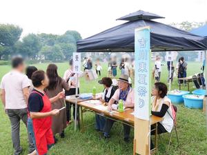 吉川東夏祭りの受付テント
