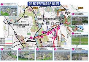 浦和野田線路線図