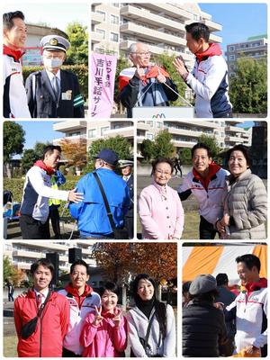 市民まつり会場で市民の皆さんと触れ合う市長や会場で催されるイベントの様子