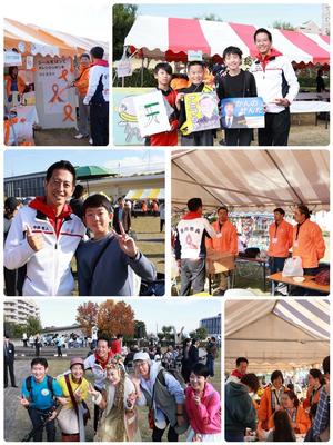 市民まつり会場で市民の皆さんと触れ合う市長や会場で催されるイベントの様子