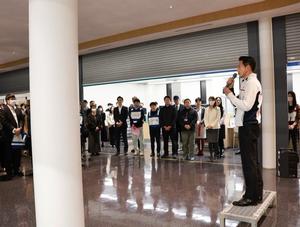 訓練終了後の市長からの講評