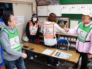 避難者受付の様子