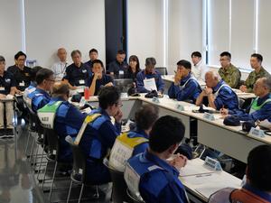 災害対策本図図上訓練の様子