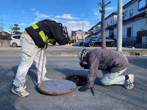 下水道点検の様子