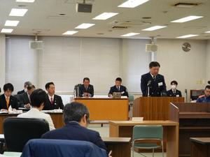 壇上の黒田消防長