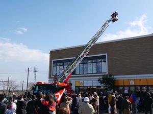 消防隊員による高所救助訓練