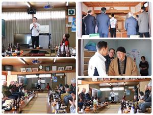 市長が新年会で挨拶する場面や自治会の皆さんと話をする場面