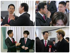 会場の皆さんと話をする市長