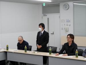 冒頭挨拶をする農業青年会議所会長