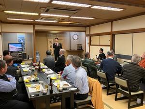 市長の挨拶、会場全体の様子