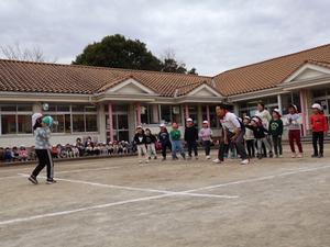 市長対年長さんのドッジボール