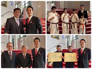 受賞者と市長の記念撮影