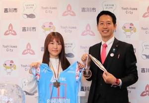 過日表敬訪問に来てくれた小野光希選手