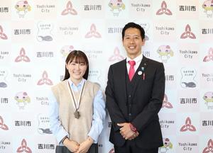 過日表敬訪問に来てくれた小野光希選手