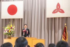 市内中学校卒業式の様子