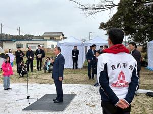 みわのえこどもの杜開園セレモニーの様子