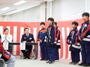 少年消防クラブ入団式