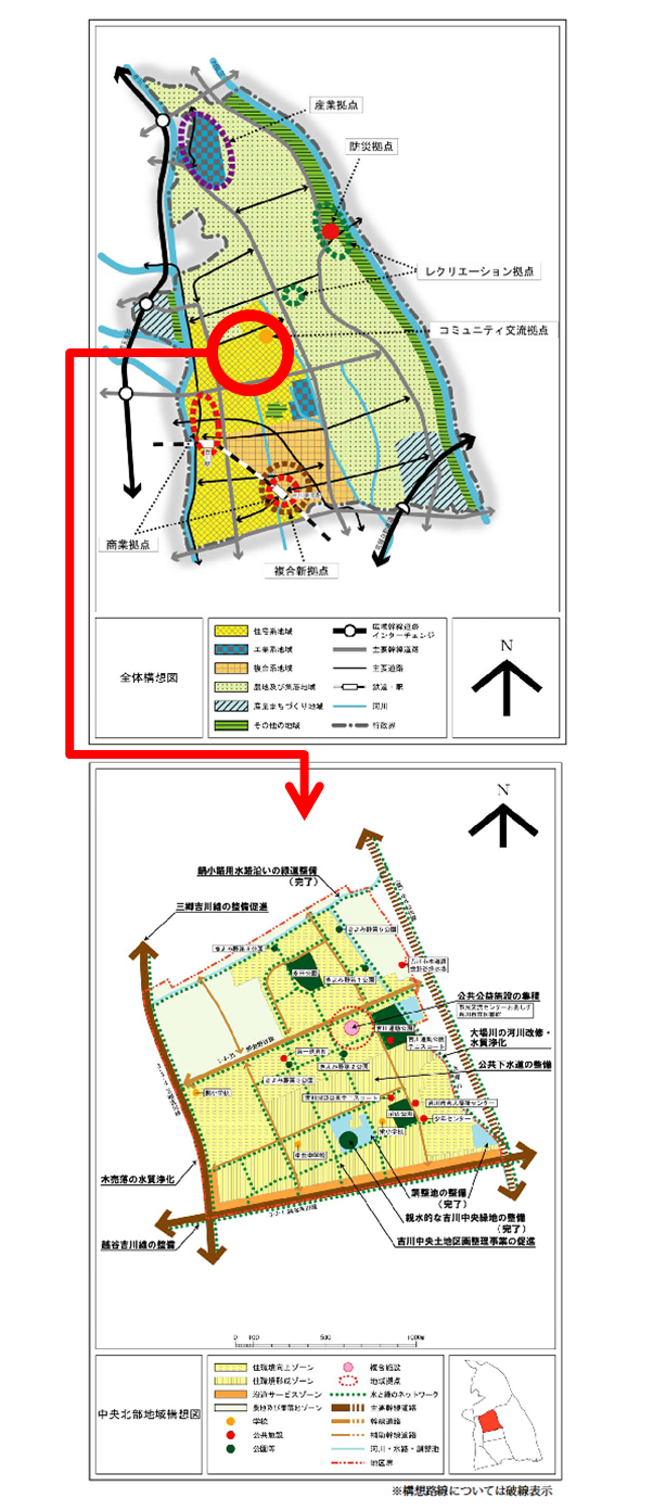 全体構想図及び地域別構想図