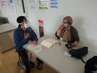 新型コロナ対応の日本語教室の様子
