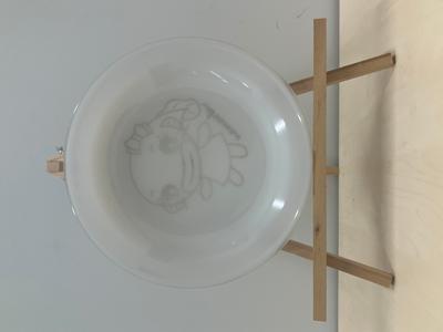 ペットボトルをリサイクルして作られたお皿の写真