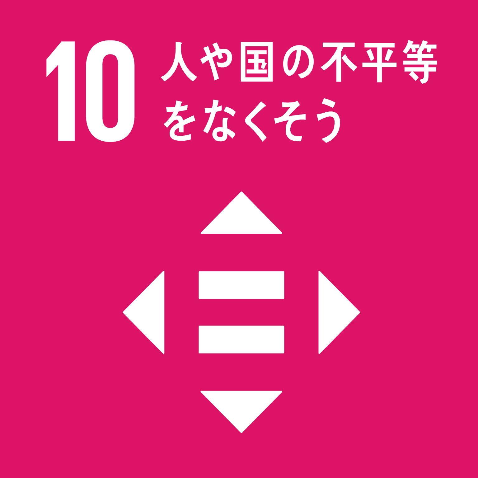目標10人や国の不平等をなくそうのロゴ