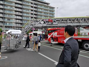 はしご車試乗風景