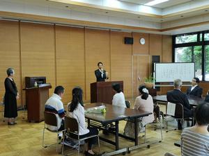 市長あいさつ風景