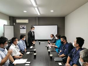 市長企業訪問の様子