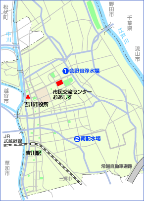 水道施設の位置図