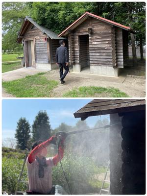 トイレペンキ塗り作業