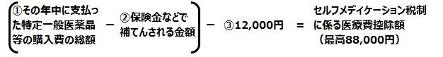 セルフメディケーション税制控除の計算