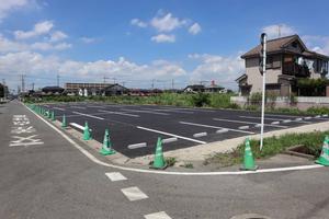 中央公民館駐車場舗装の様子